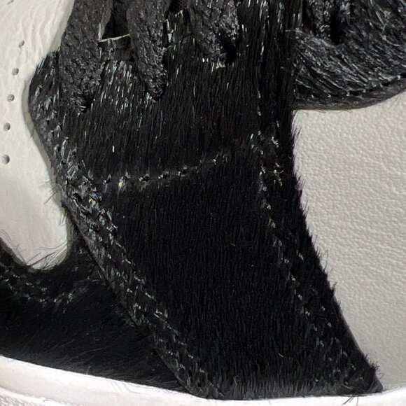 Nike Air Jordan 1 Retro High OG Shoes Black Grey Bovine Fur Mens 10.5 Womens 12 - Picture 9 of 16